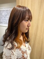 アロマ ヘアルーム 池袋店(AROMA hair room)&nbsp;イヤリングカラーオータムブラウン/池袋/池袋東口