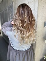 ガルボ ヘアー(garbo hair) ハイトーンデザインカラーバレイヤージュ10代20代