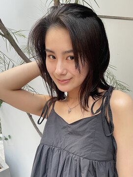 ノラギンザユー(NORA GINZA/U) 顔まわりカット顔まわりレイヤー前髪カットセンターパート