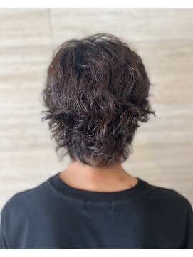 ヘアー スニップ(hair snip) ミディアムウルフ風スパイラルパーマ【上桂/桂】