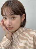 コンパクトな耳かけボブスタイル【銀座】