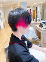 ヘアーアンドスパ フラップス(FLAPS) イヤリングカラー×ショッキングピンク