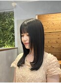 ロング顔周りレイヤー