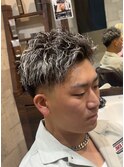 シルバーツイストメッシュパーマ
