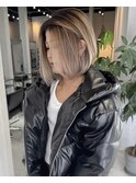 10代.20代.30代バレイヤージュ/バレイヤージュボブ/ブロンド