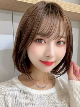 レヴ 草加店(LEV.) 美髪 ホワイトブロンド 外ハネボブ ワイドバング