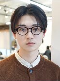 センターパート/黒髪/清潔感/刈り上げなし/20代/30代/リクルート