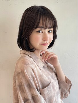 ステアケース 武蔵小杉店(stair:case) 韓国風ボブ大人かわいいボブアレンジ内巻きオリーブベージュ