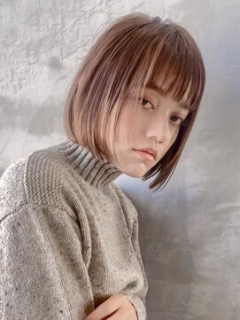 ギークス(GEEKS) 【GEEKS渋谷】レイヤーボブ/ショコラピンク/冬カラー/伸ばしかけ