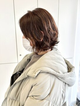 くびれボブ30代40代50代ニュアンス毛先パーマ