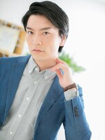 ネル 仙台(Nelu) 仙台/髪質改善/ダークブラウン♪ビジカジ七三スタイルe