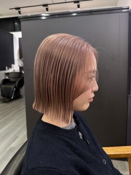 グリードヘアー(greed hair) 切りっぱなしbob × ニュアンスミルクティー