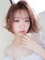 ウィズアール 成田三里塚店(Wiz-R)&nbsp;愛されボブ/フェイスレイヤー/エアリーウェーブ/ピンクベージュ