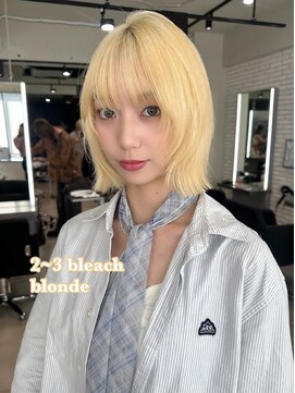 シェノン 表参道(CHAINON) 抜きっぱなしブロンド 顔周りボブレイヤー