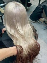 ベレーザ 渋谷(BELEZA)&nbsp;18050ワンホンエンドカラーホワイトアッシュアンブレラカラー