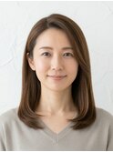 大人可愛い小顔くびれボブ・外ハネボブ・透明感カラー