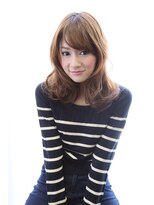 ロエナ(ROENA)&nbsp;20代30代40代50代ひし形くびれデジタルパーマ黒髪長めバング小顔