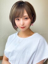 アフロート ディル(AFLOAT D'L)&nbsp;【AFLOAT 晃輔】20代30代大人可愛いひし形ショートボブ 髪質改善
