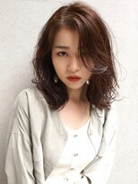 アトリエ フェム(atelier.fem)&nbsp;かきあげバング×ウェーブミディ