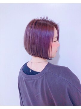 アナザヘアー なんば 高島屋前店(ANAZA hair) アメイジングパープル♪大人可愛い20代30代40代前下がりボブ