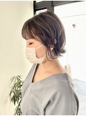 ハイライトカラー コントラストハイライト 外ハネボブ