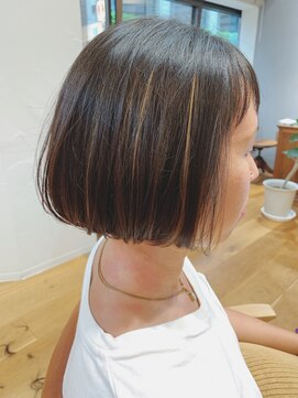 ノル(Knoll) タッセルカラー/ミニボブ/透明感ボブ/アッシュブラウン[日比谷]