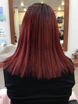 サカエ美容室 クセの緩和＆春色カラー