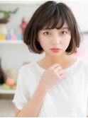 【macaron】斜めバング☆ふんわりボブパーマa