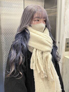 ホワイト 梅田(white) #シルバー×ブルー