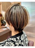丸みショートボブ/ショートボブ/ショートヘア/20代30代40代