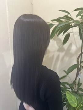 ライフ 四条畷店(Lyfe) オリーブアッシュストレート_髪質改善ダークアッシュ_395