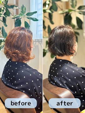 カミーノ(Camino) 癖の広がり→癖の動きにしたボブ