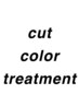 カット+ケアカラー+3stepトリートメント　￥7900