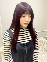 ネオリーブギンザ 銀座店(Neolive GINZA)&nbsp;前髪／ロング／ブリーチ無しレッドカラー／プラムカラー／銀座