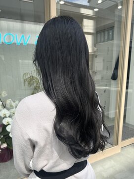 ナウアズ(now as.) 会社OK◎艶感ブルーブラック×ロングヘア【シン】