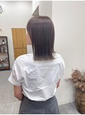 切りっぱなしミディアム×グレージュ