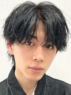 オーシャントーキョー 仙台(OCEAN TOKYO) コンマバングショートウルフツーブロック黒髪韓国パーマ