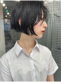 クセをいかすボブ ミニボブ 黒髪ボブボブパーマ