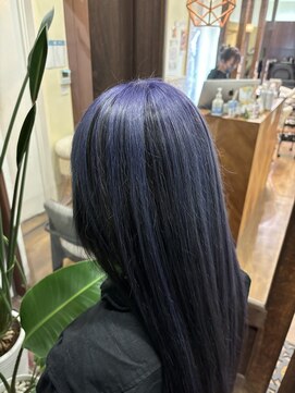 アン(Hair make un) アンブレラパープルカラー