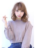 ミディアムカールシアーカラー似合わせ