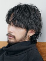 フィフス(fifth) 原宿無造作シャドウパーマ微分けセンターパートウルフ刈り上げ