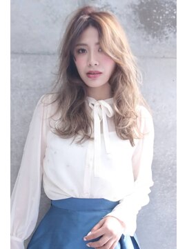 アグランテトラ 野田阪神店(a Gland tetra) ミルクティベージュ×ハイレイヤーウェーブ大人可愛いロングヘア