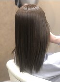 ぷつっと♯アッシュグレージュ♯伸ばしかけヘア♯ミディ 仙台D