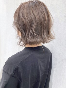 アルバム 銀座(ALBUM GINZA) スモーキーグレージュボブ_ココアブラウンセシルカット_ba298471