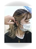 フェイスフレーミングカラー×yellow beige