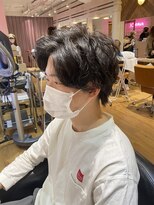 アヴァンス 天王寺店(AVANCE.)&nbsp;MEN'S HAIR アイロンスタイリング×ウルフセンターパート