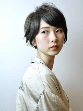 ヘア デザイン リスク(HAIR DESIGN RISK) 【RISK 高橋勇太】黒髪でシルエットが完璧な束感ベリーショート