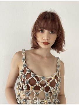 ナル(nalu.) オレンジベージュ/ オレンジブラウン /ミディアムレイヤー