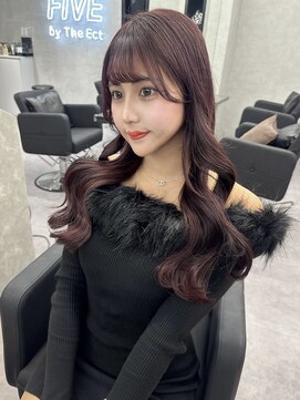 ファイブバイジエクト 堀江(FIVE by The Ect) ピンクラベンダー×レイヤーカット×韓国風ヘアワンホンヘア☆19
