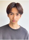 センターパートメンズマッシュパーマニュアンスパーマ刈り上げ